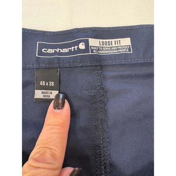 Carhartt Men's Navy Loose Fit Size 48x38 - Picture 6 of 6